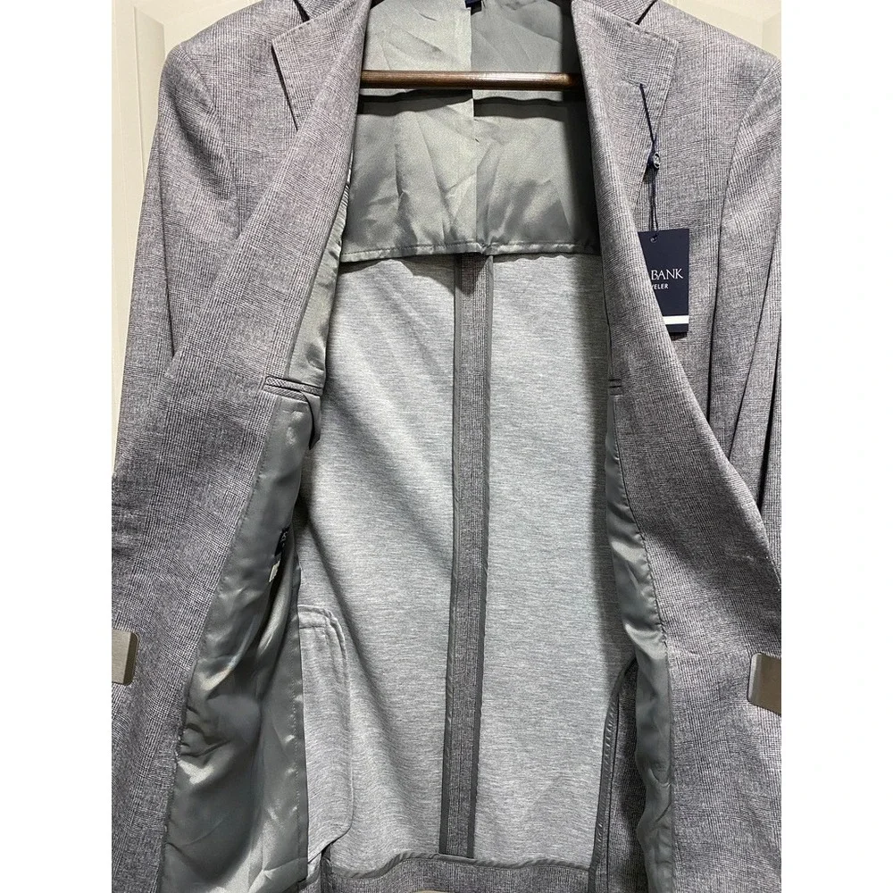 Jos. A. Bank Slim Fit Travler Coat Blazer 40L Beige/Oatmeal Double Vented
